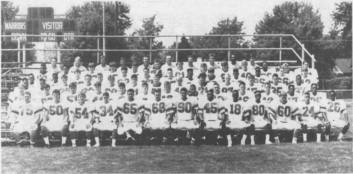 1990 Wayne Warriors Football Team Picture